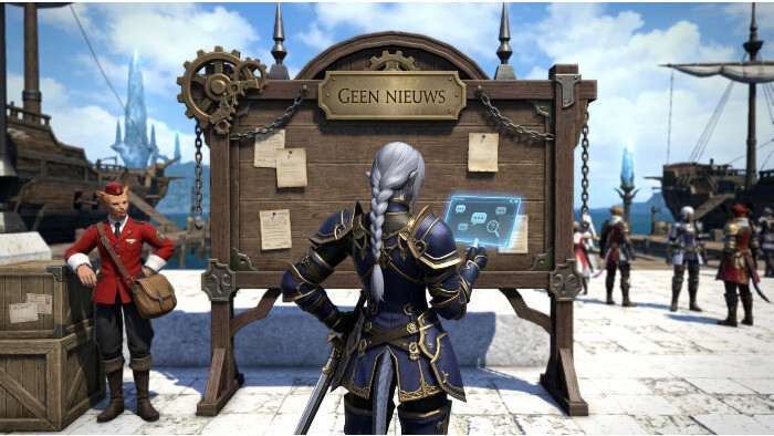 Final Fantasy XIV uitgelichte thumbnail met een dramatische fantasy-illustratie die stilgevallen community-nieuws uitbeeldt