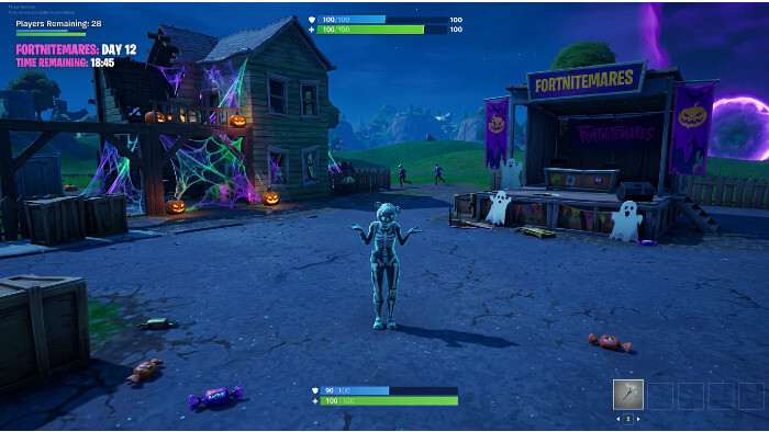 Fortnite featured thumbnail over het Halloween-event met minder dan 2 miljoen spelers