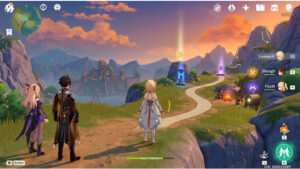Genshin Impact featured thumbnail met een personage in een fantasiewereld, passend bij onzichtbare routes en vrijheid