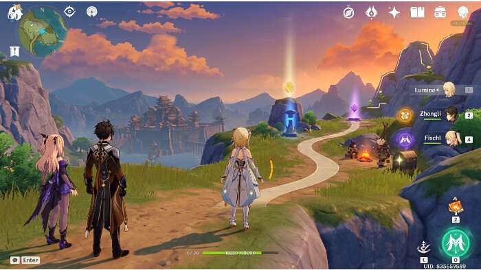 Genshin Impact featured thumbnail met een personage in een fantasiewereld, passend bij onzichtbare routes en vrijheid