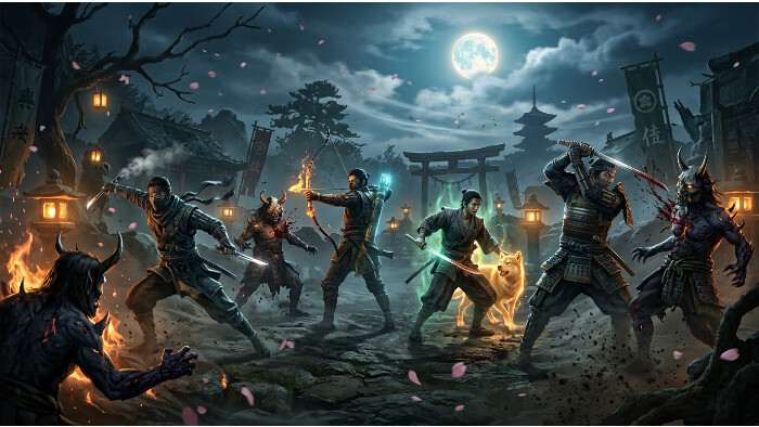 Featured thumbnail voor Ghost of Tsushima Legends met een samurai in mistige sfeer, passend bij co-op terugkeer