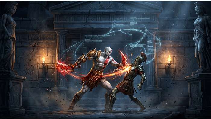 Uitgelichte thumbnail over God of War waarin de PS2-game als pc-executable wordt omgebouwd door een fan