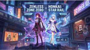 Uitgelichte thumbnail voor Honkai: Star Rail met Zenless Zone Zero crossover-teaser van Robin en Kafka