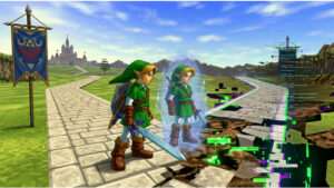 Featured thumbnail over The Legend of Zelda: Ocarina of Time about AI-slopcomps in de Zelda Recompiled-scene