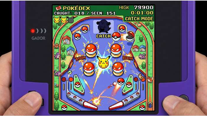 Pokemon Pinball featured thumbnail showing Game Boy Color pinball action with Pokemon theme