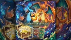 Uitgelichte thumbnail voor Pokemon Trading Card Game over Pokemon TCG Pocket Secret Missions en Deluxe Pack Mega