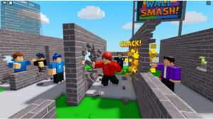 Roblox featured thumbnail met blokkerig personage dat een muur slaat, verwijzend naar klonen na de reveal