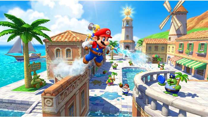 Super Mario Sunshine featured thumbnail met Mario en tropisch Isle Delfino thema voor artikel over twijfel en groei