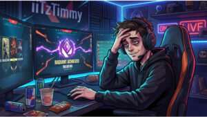 Valorant featured thumbnail over iiTzTimmy die Radiant haalt na 96 uur non-stop grinden